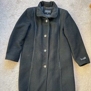 London Fog black wool/silk winter jacket